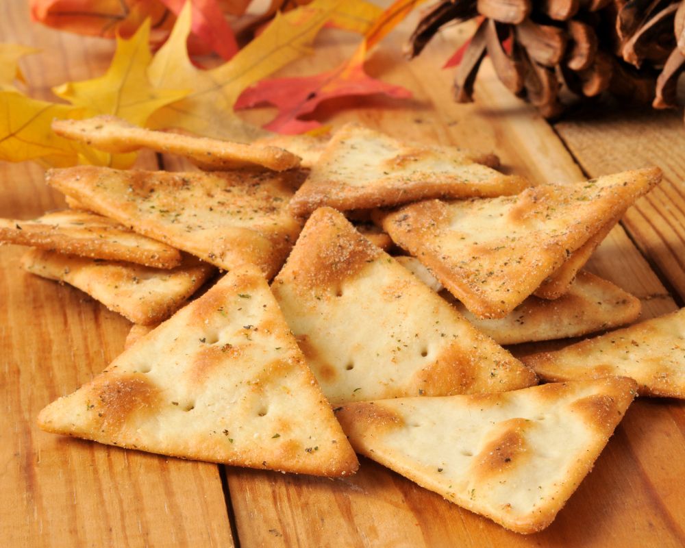 Pita bread triangles